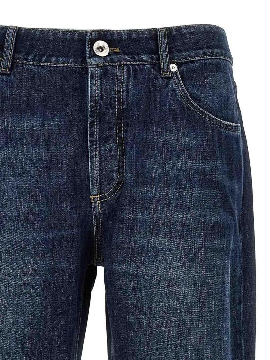 26FW 브루넬로 쿠치넬리 데님 트레디셔널 핏 파이브 포켓 트라우저 M0Z37D3210C1468 BLUE - BRUNELLO CUCINELLI