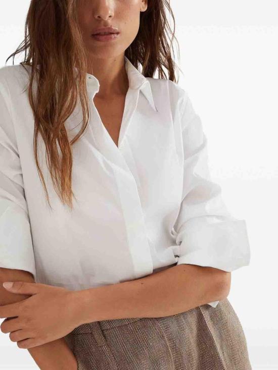 26SS 브루넬로 쿠치넬리 모닐리 셔츠 M0091MA606C159 White - BRUNELLO CUCINELLI