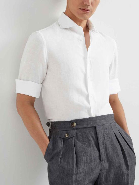 26SS 브루넬로 쿠치넬리 이지 핏 셔츠 MM6840627C001 - BRUNELLO CUCINELLI