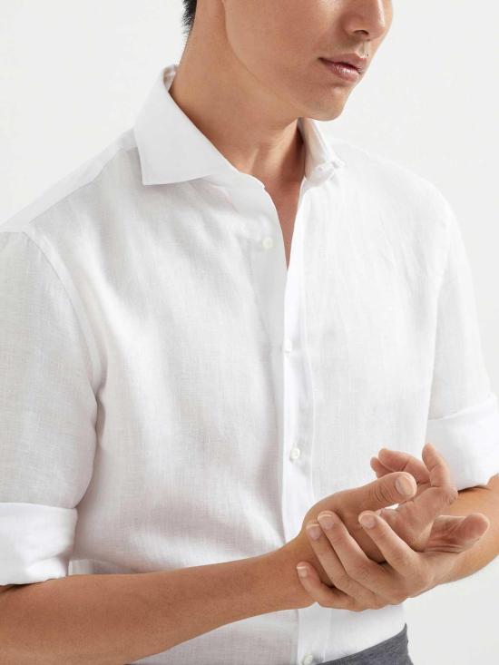 26SS 브루넬로 쿠치넬리 이지 핏 셔츠 MM6840627C001 - BRUNELLO CUCINELLI