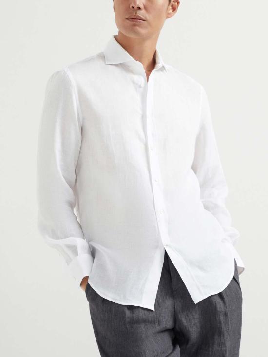 26SS 브루넬로 쿠치넬리 이지 핏 셔츠 MM6840627C001 - BRUNELLO CUCINELLI