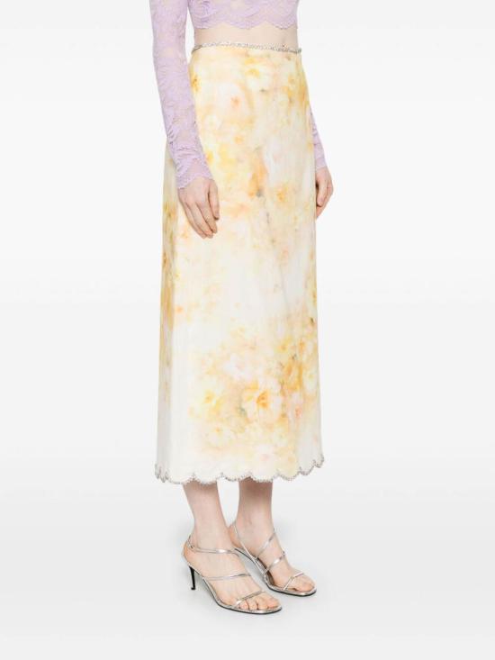 26SS 짐머만 미디 스커트 2163SR251YFL Yellow - ZIMMERMANN