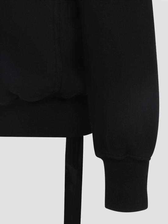 25FW 릭 오웬스 후드 티셔츠 DU02E7283FSL09 Black - RICK OWENS