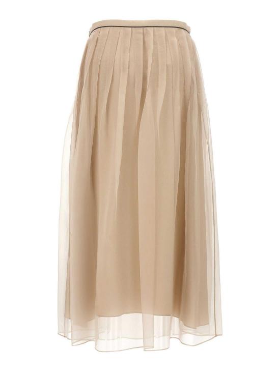  브루넬로 쿠치넬리 미디 스커트 MF940G3375C9504 Beige - BRUNELLO CUCINELLI