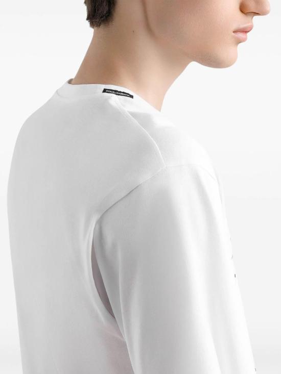  돌체앤가바나 반팔 티셔츠 G8PN9TG7O4NW0800 White - DOLCE & GABBANA