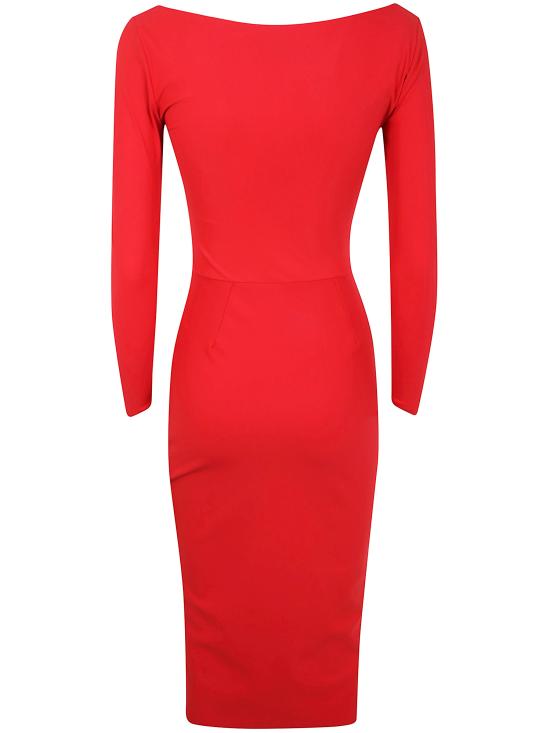 25FW 키아라보니 미디 원피스 ABCLUHEARTBS 374 RED - CHIARA BONI