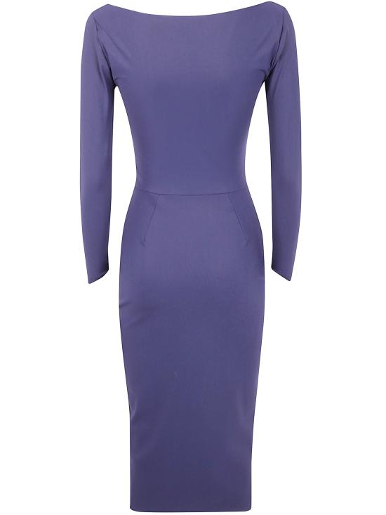 25FW 키아라보니 미디 원피스 ABCLUHEARTBS 485 BLUE - CHIARA BONI