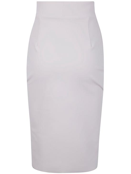 25FW 키아라보니 미디 스커트 GOLUMI19ESB 554 WHITE - CHIARA BONI