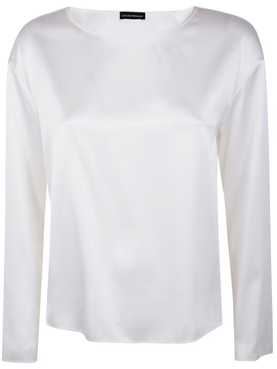 25FW 엠포리오 아르마니 블라우스 EW002198AF17300 U0006 WHITE - EMPORIO ARMANI