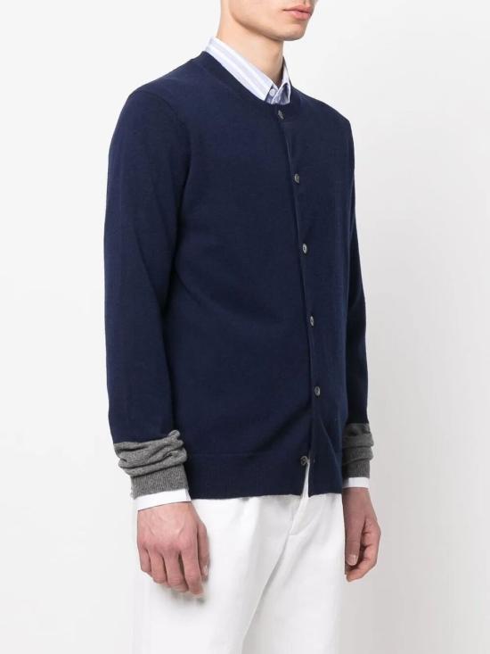 25FW 꼼데가르송 파인 니트 버튼업 가디건 FZN110 2 BLUE - COMME DES GARCONS