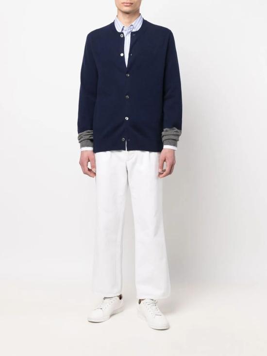 25FW 꼼데가르송 파인 니트 버튼업 가디건 FZN110 2 BLUE - COMME DES GARCONS