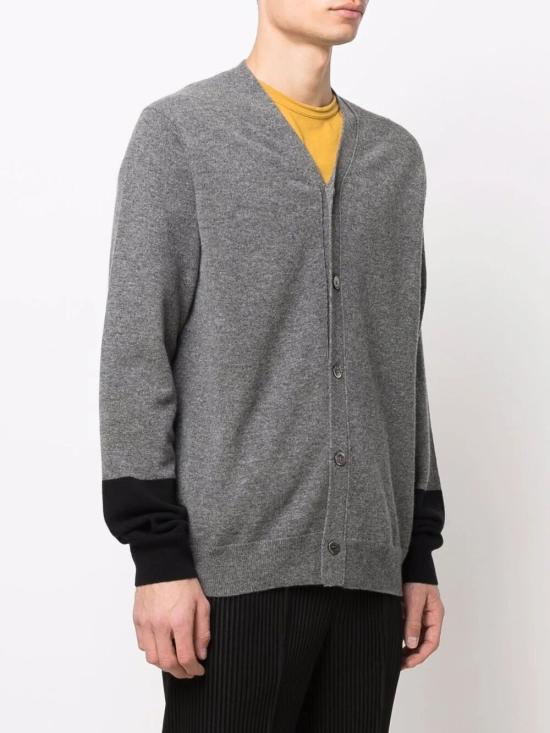 25FW 꼼데가르송 파인 니트 버튼업 가디건 FZN109 3 GREY - COMME DES GARCONS