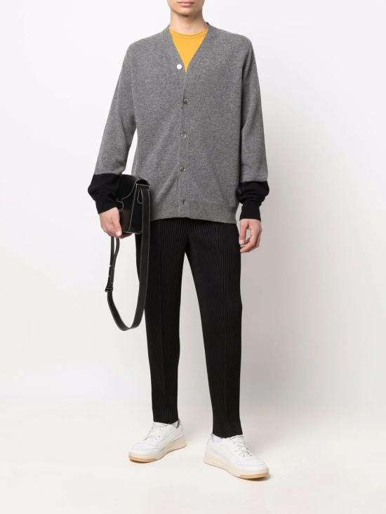25FW 꼼데가르송 파인 니트 버튼업 가디건 FZN109 3 GREY - COMME DES GARCONS