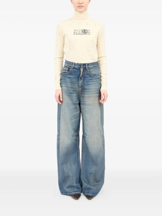 25FW MM6 메종마르지엘라 스트레이트 팬츠 S52LA0266M30017 962 BLUE - MM6 MAISON MARGIELA