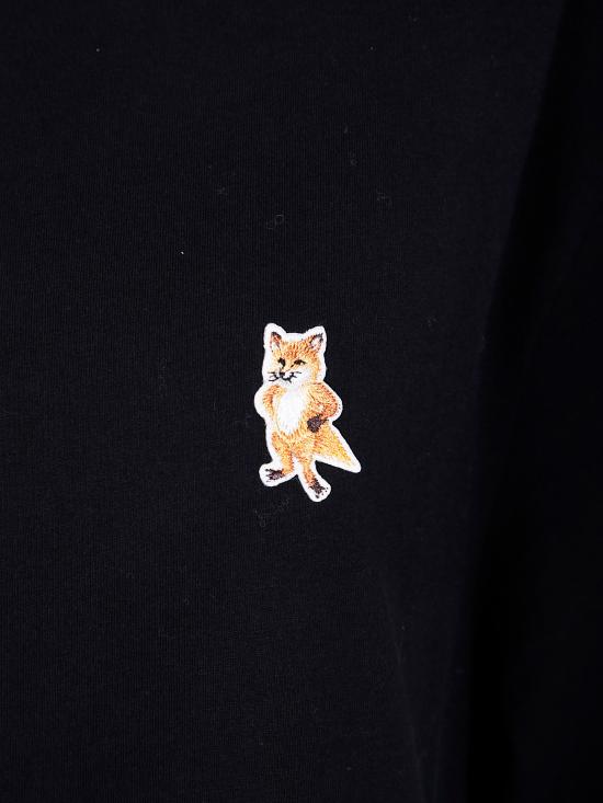 25FW 메종키츠네 스탠딩 폭스 컴포트 티셔츠 PM00123KJ7026 P199 BLACK - MAISON KITSUNE