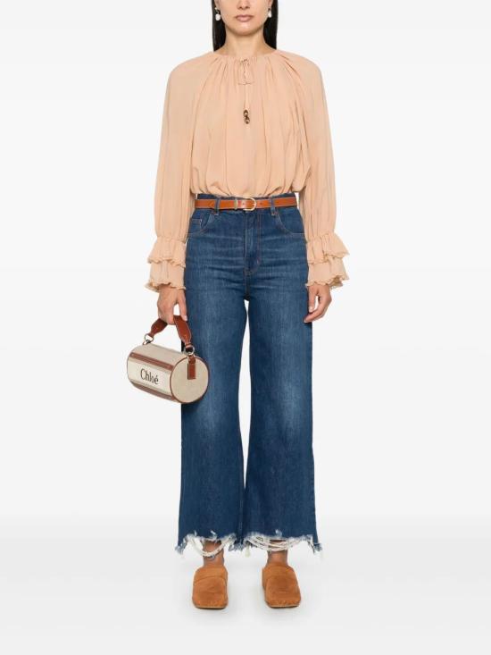 25FW 끌로에 스트레이트 팬츠 CH24WDP22150 402 BLUE - CHLOE