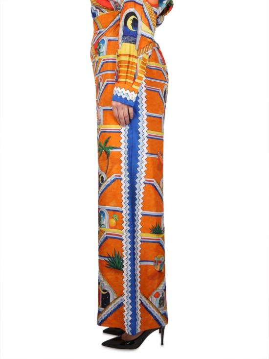  카사블랑카 스트레이트 팬츠 WS23 TR 105 02ESCALIERINFINI Multicolor - CASABLANCA