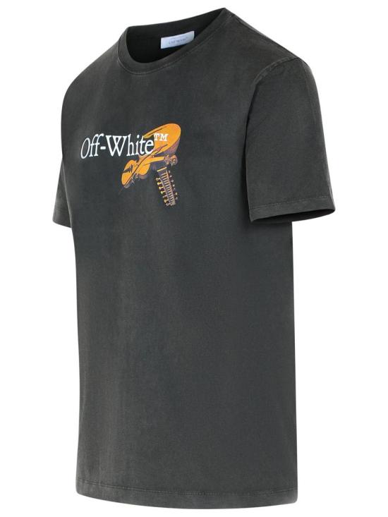 25FW 오프화이트 반팔 티셔츠 OMAA027F25JER00C1301 Black - OFF WHITE