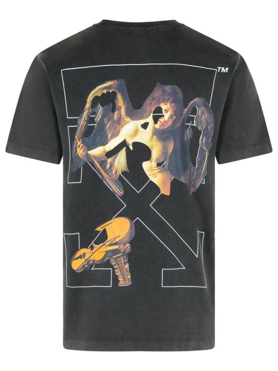 25FW 오프화이트 반팔 티셔츠 OMAA027F25JER00C1301 Black - OFF WHITE