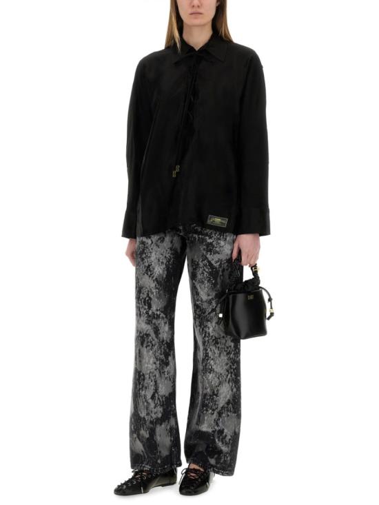 25SS 가니 셔츠 W0359 099 Black - GANNI