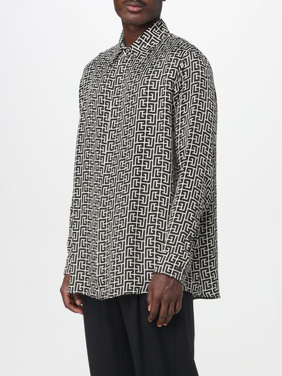 25FW 발망 긴팔 셔츠 FH1HS485VI36 GFE Beige - BALMAIN