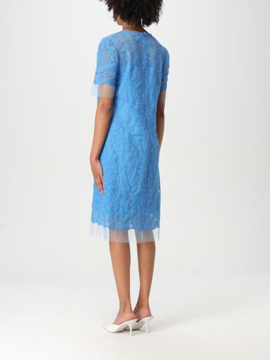 25FW 에르마노 설비노 미디 원피스 D462Q338OEX 84141 Gnawed Blue - ERMANNO SCERVINO