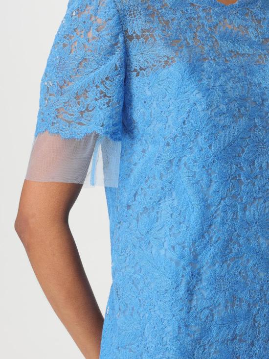 25FW 에르마노 설비노 미디 원피스 D462Q338OEX 84141 Gnawed Blue - ERMANNO SCERVINO