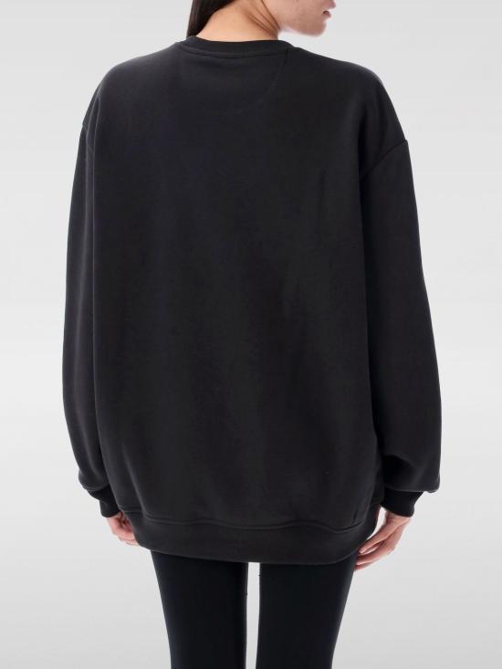 25FW 아디다스 에센셜 플리스 롱 오버사이즈 크루넥 맨투맨 IY1834 Black - ADIDAS