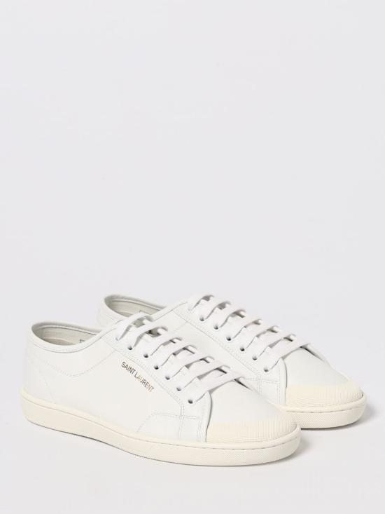 25FW 생로랑 GYM 짐 스무스 레더 스니커즈 GYM 짐 스무스 레더  82008700N00 9030 White - SAINT LAURENT