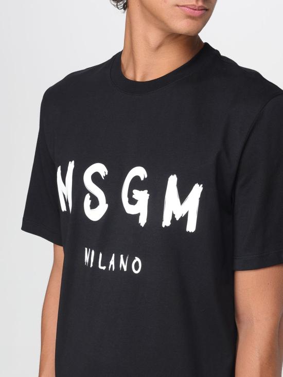 25FW 엠에스지엠 반팔 티셔츠 2000MM510200002 99 Black - MSGM