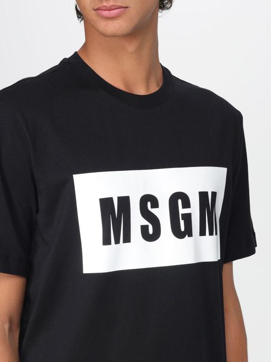 25FW 엠에스지엠 반팔 티셔츠 2000MM520200002 99 Black - MSGM