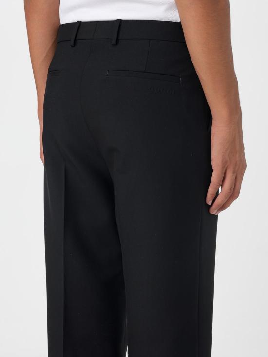 25FW 구찌 울 개버딘 팬츠  797207Z7AE5 1000 Black - GUCCI