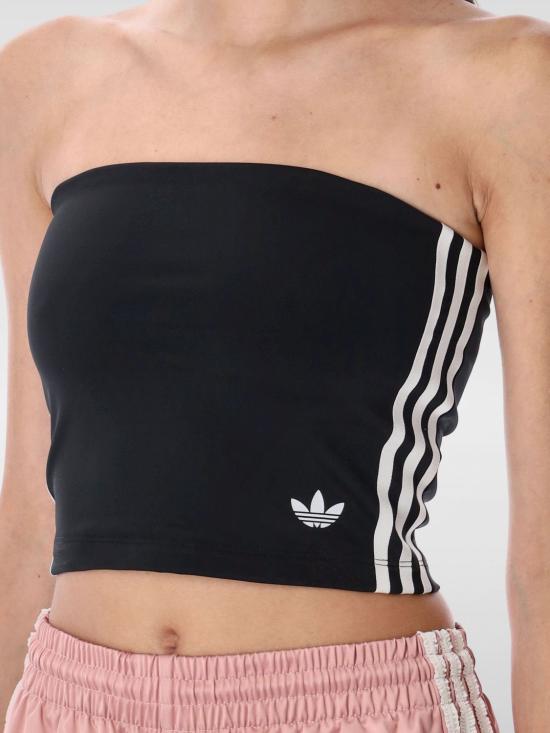 25FW 아디다스 3-스트라이프 튜브탑  JX7717 Black - ADIDAS