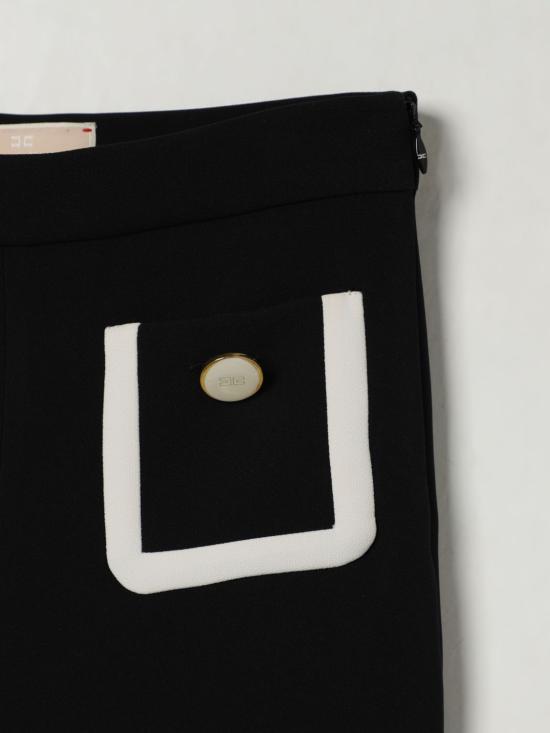 25FW [키즈] 엘리자베타프랜치 스트레이트 팬츠 EFPA304GA085 D748 Black - ELISABETTA FRANCHI