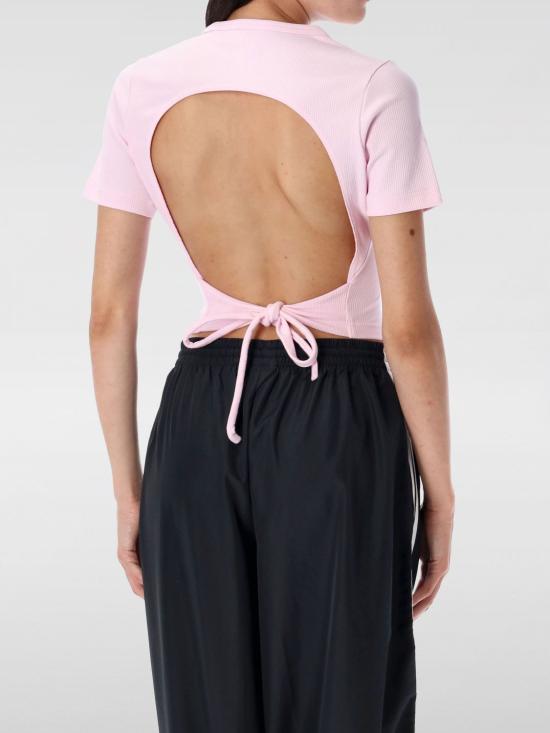 25FW 아디다스 컷 아웃 립 티셔츠 KE3737 Pink - ADIDAS