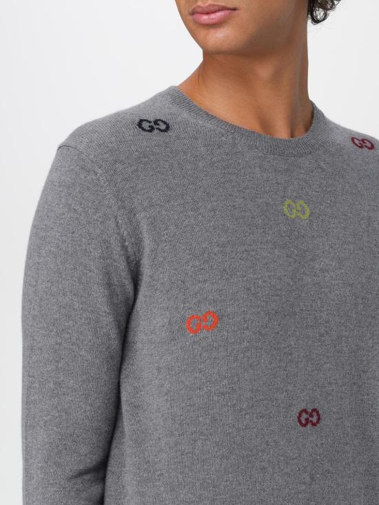 25FW 구찌 자수 로고 스웨터  833668XKEYH 1015 Grey - GUCCI