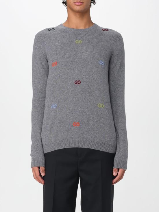 25FW 구찌 자수 로고 스웨터  833668XKEYH 1015 Grey