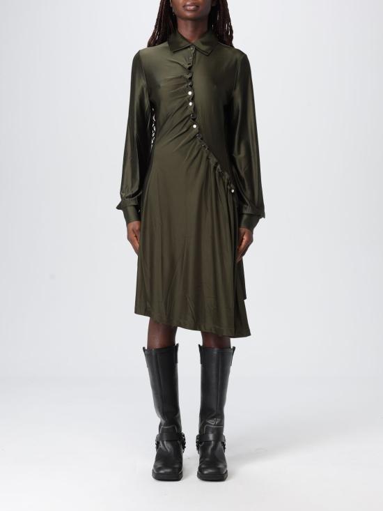 25FW 파코라반 미디 원피스 25AJRO148VI0267 P319 Green