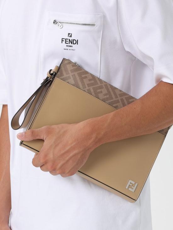 25FW 펜디 클러치/파우치 7VA491AV83 F19VE Beige - FENDI