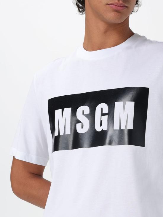 25FW 엠에스지엠 반팔 티셔츠 2000MM520200002 01 White - MSGM