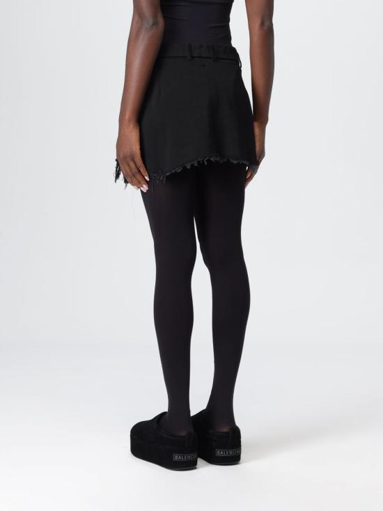 25FW 발렌시아가 미디 스커트 838756TSU16 1000 Black - BALENCIAGA