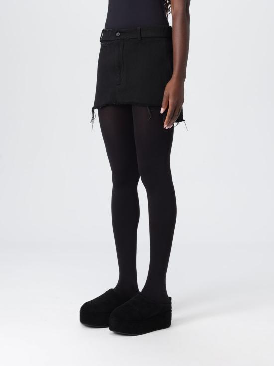 25FW 발렌시아가 미디 스커트 838756TSU16 1000 Black - BALENCIAGA