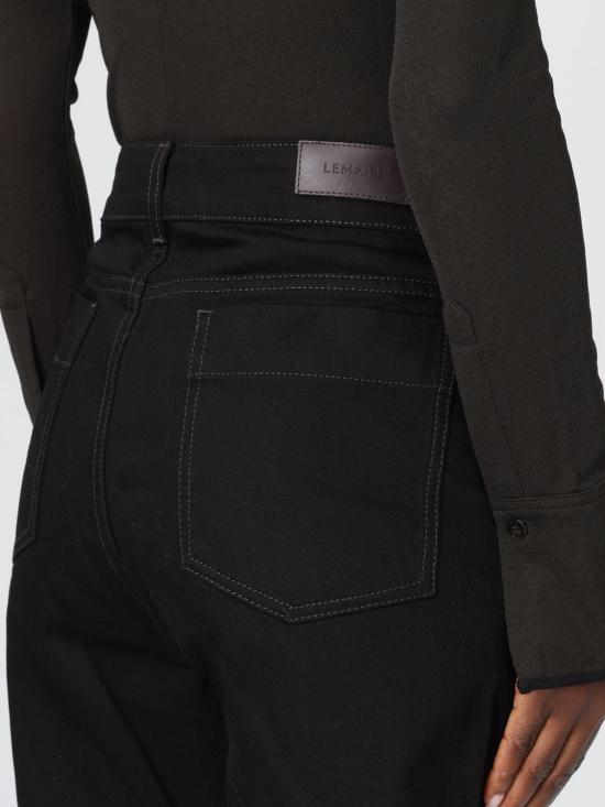 25FW 르메르 하이 웨이스티드 커브드 팬츠 PA1264LD1055 BK999 Black - LEMAIRE