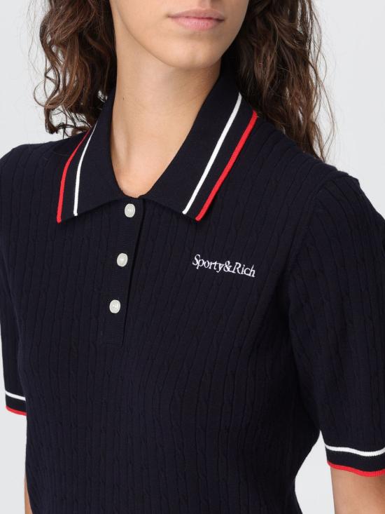 25FW 스포티앤리치 폴로 티셔츠 TO068602300BL119 3910 Navy - SPORTY & RICH