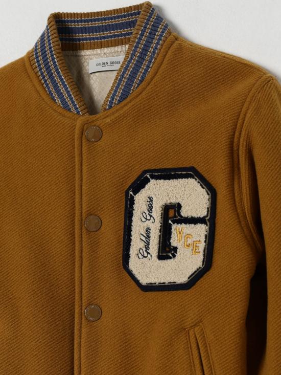 25FW [키즈] 골든구스 캐주얼 자켓 GKP02479P00221355215 Leather - GOLDEN GOOSE