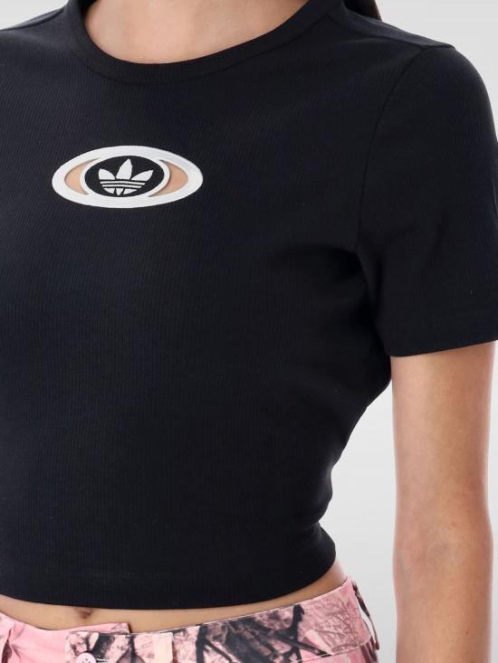 25FW 아디다스 컷 아웃 립 티셔츠 KC8804 Black - ADIDAS