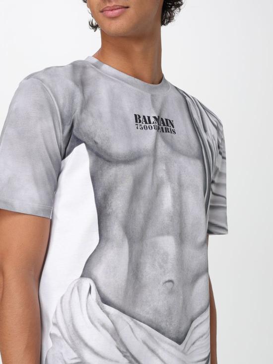 25FW 발망 반팔 티셔츠 FH1EG000GF07 YIG Black - BALMAIN