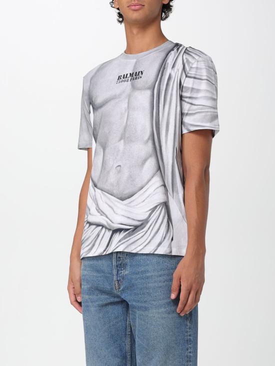 25FW 발망 반팔 티셔츠 FH1EG000GF07 YIG Black - BALMAIN