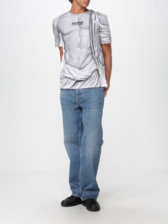 25FW 발망 반팔 티셔츠 FH1EG000GF07 YIG Black - BALMAIN