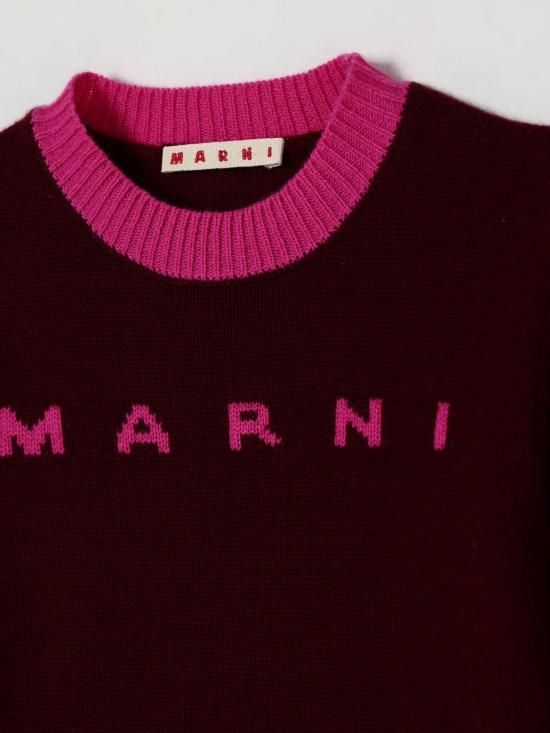 25FW [키즈] 마르니 원피스 M01619M00ML 0M434 Burgundy - MARNI